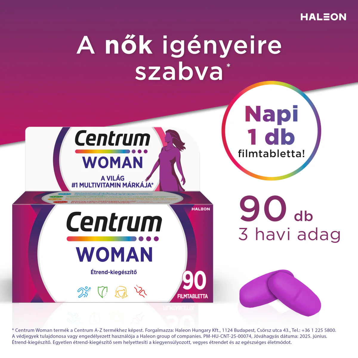 Centrum Woman multivitamin filmtabletta nőknek 90 db - Image 12