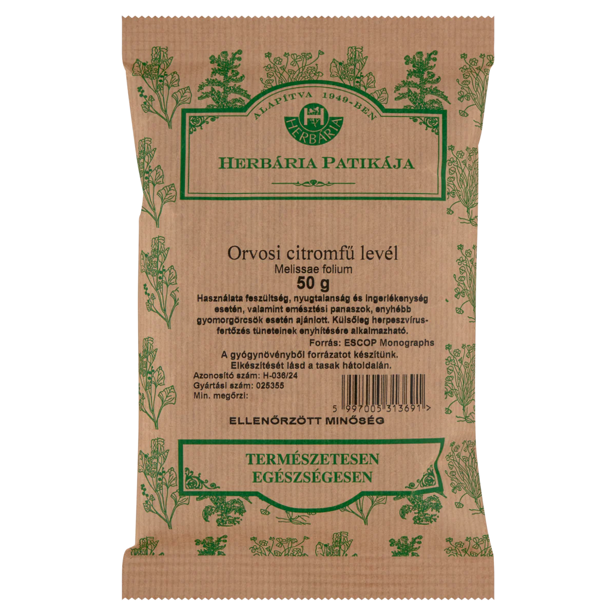 HERBÁRIA citromfű tea 50g - Image 2