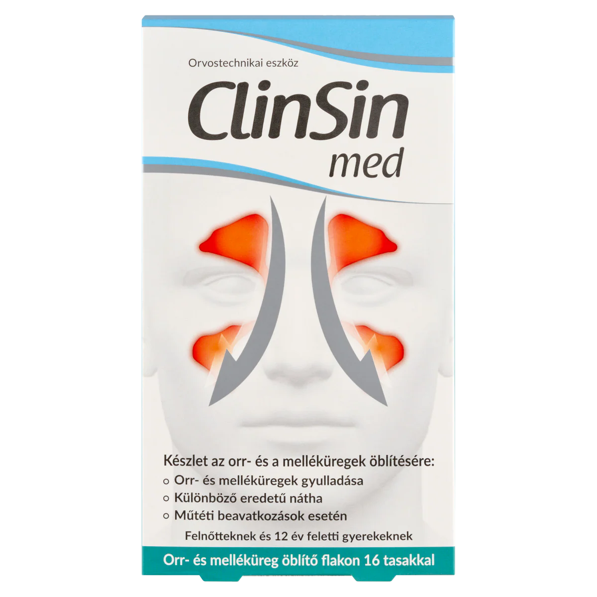 ClinSin med Orr- és melléküregöblítő készlet (flakon + 16 tasak) - Image 9