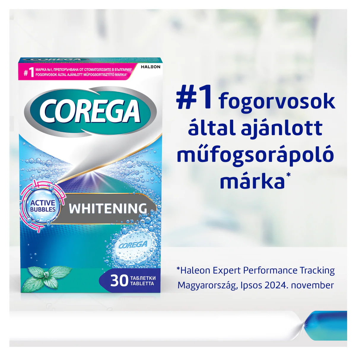 Corega Whitening műfogsortisztító tabletta 30 db - Image 12
