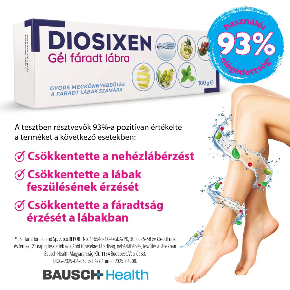 Diosixen gél fáradt lábakra 100mg - Image 2