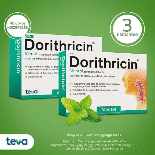 Dorithricin szopogató tabletta mentol ízű 40 db - Image 5