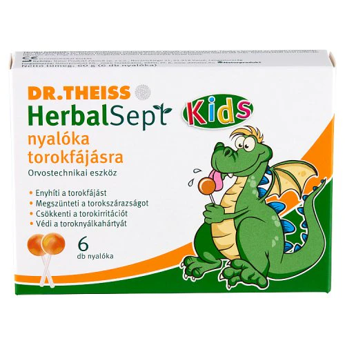 Dr.Theiss HerbalSept Kids nyalóka torokfájásra 6 db - Image 2