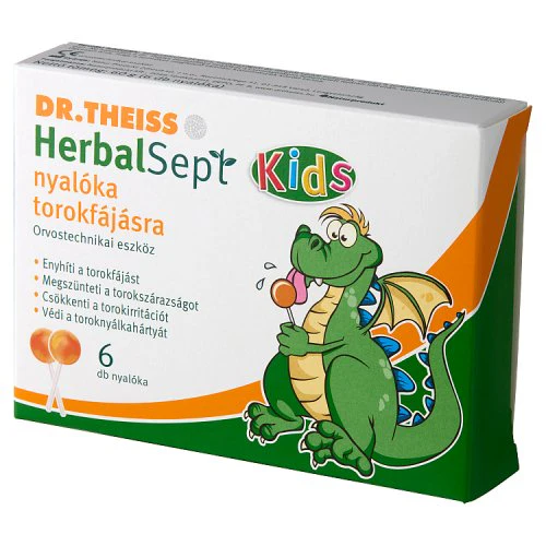 Dr.Theiss HerbalSept Kids nyalóka torokfájásra 6 db - Image 3