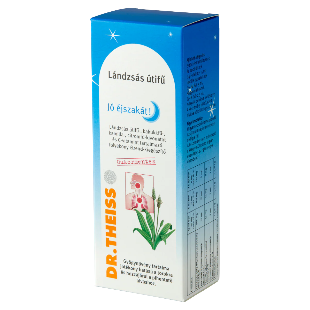 Dr.Theiss Lándzsás útifű Jó éjszakát folyékony étrend-kiegészítő 100ml - Image 10