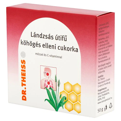 Dr.Theiss Lándzsás útifű köhögés elleni cukorka mézzel és C-vtaminnal 50g - Image 3