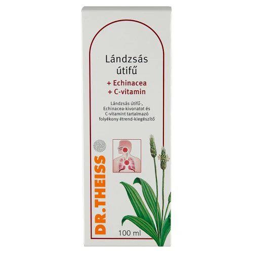Dr.Theiss Lándzsás útifű + Echinacea + C-vitamin folyékony étrend-kiegészítő 100ml - Image 2