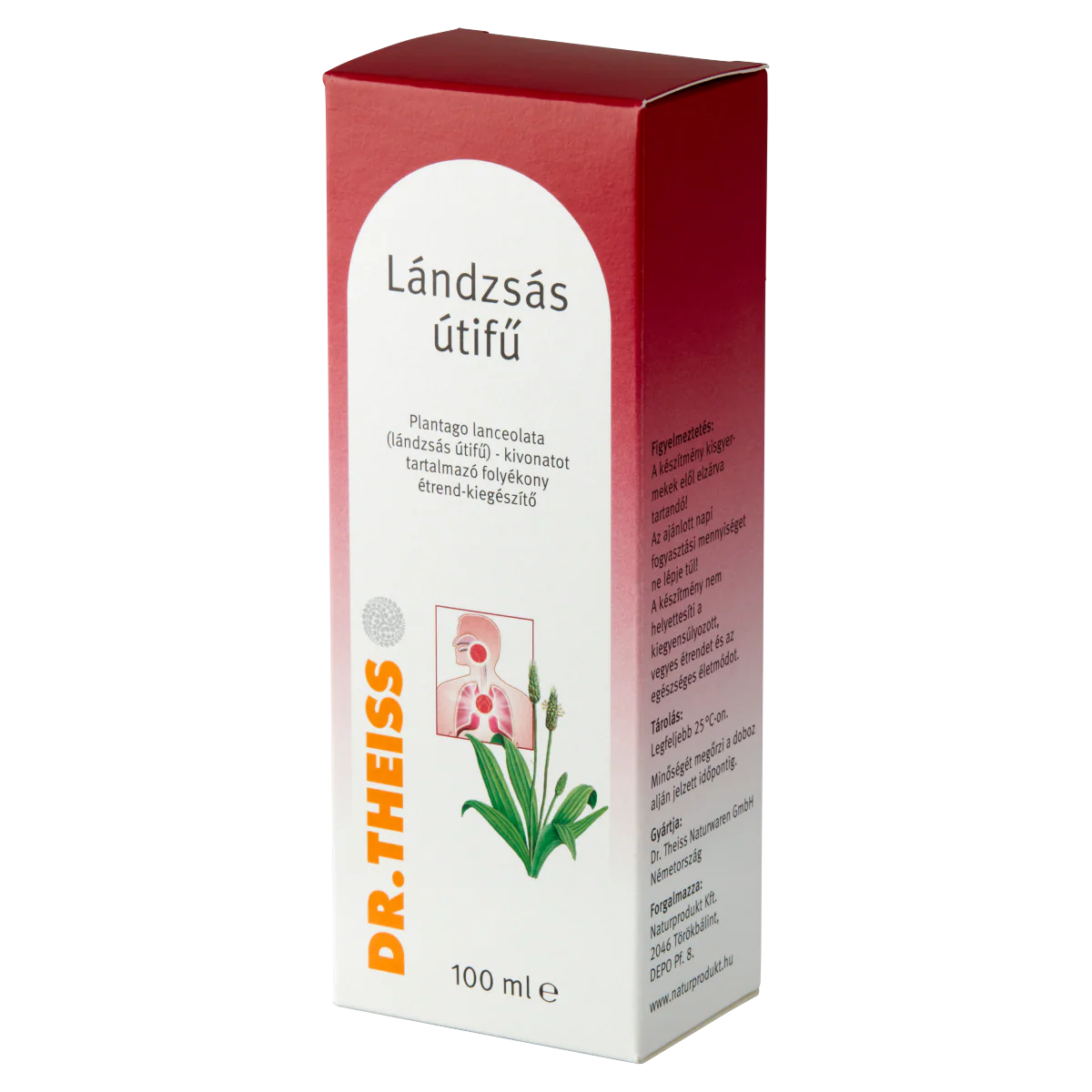 Dr.Theiss Plantago Lanceolata Lándzsás útifű folyékony étrend - kiegészítő 100ml - Image 5