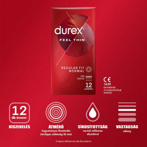 Durex Feel Thin óvszer 12 db - Image 3