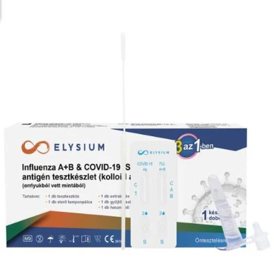 Elysium 3az1-ben SARS-CoV2/influ.A+B Ag kombinált gyorsteszt 1 db - Image 2