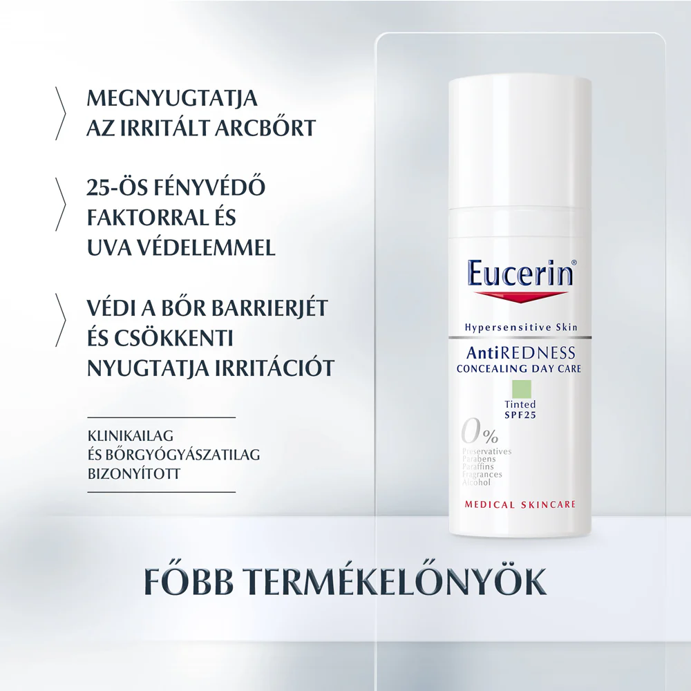 Eucerin Anti-Redness Bőrpír elleni színezett nappali arcápoló FF25 50ml - Image 2