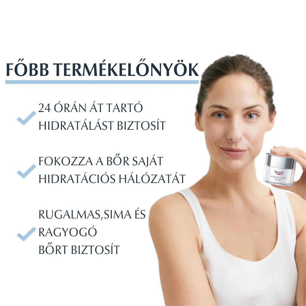 Eucerin AQUAporin ACTIVE Hidratáló arckrém száraz bőrre 50ml - Image 2
