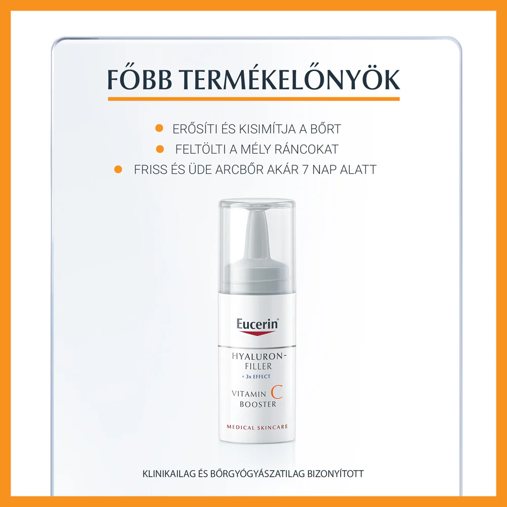 Eucerin Hyaluron-Filler C-vitaminos ránctalanító arcápoló koncentrátum 3x8ml - Image 4