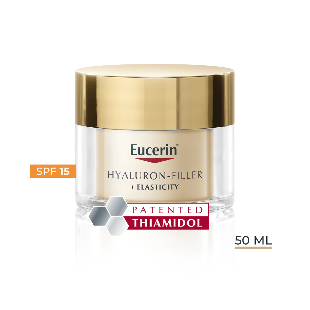 Eucerin Hyaluron-Filler + Elasticity Bőrtömörséget regeneráló nappali krém SPF15 50ml