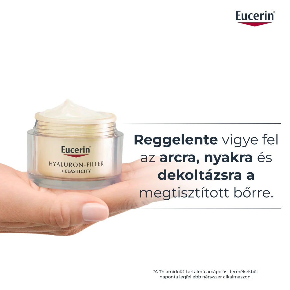 Eucerin Hyaluron-Filler + Elasticity Bőrtömörséget regeneráló nappali krém SPF15 50ml - Image 3