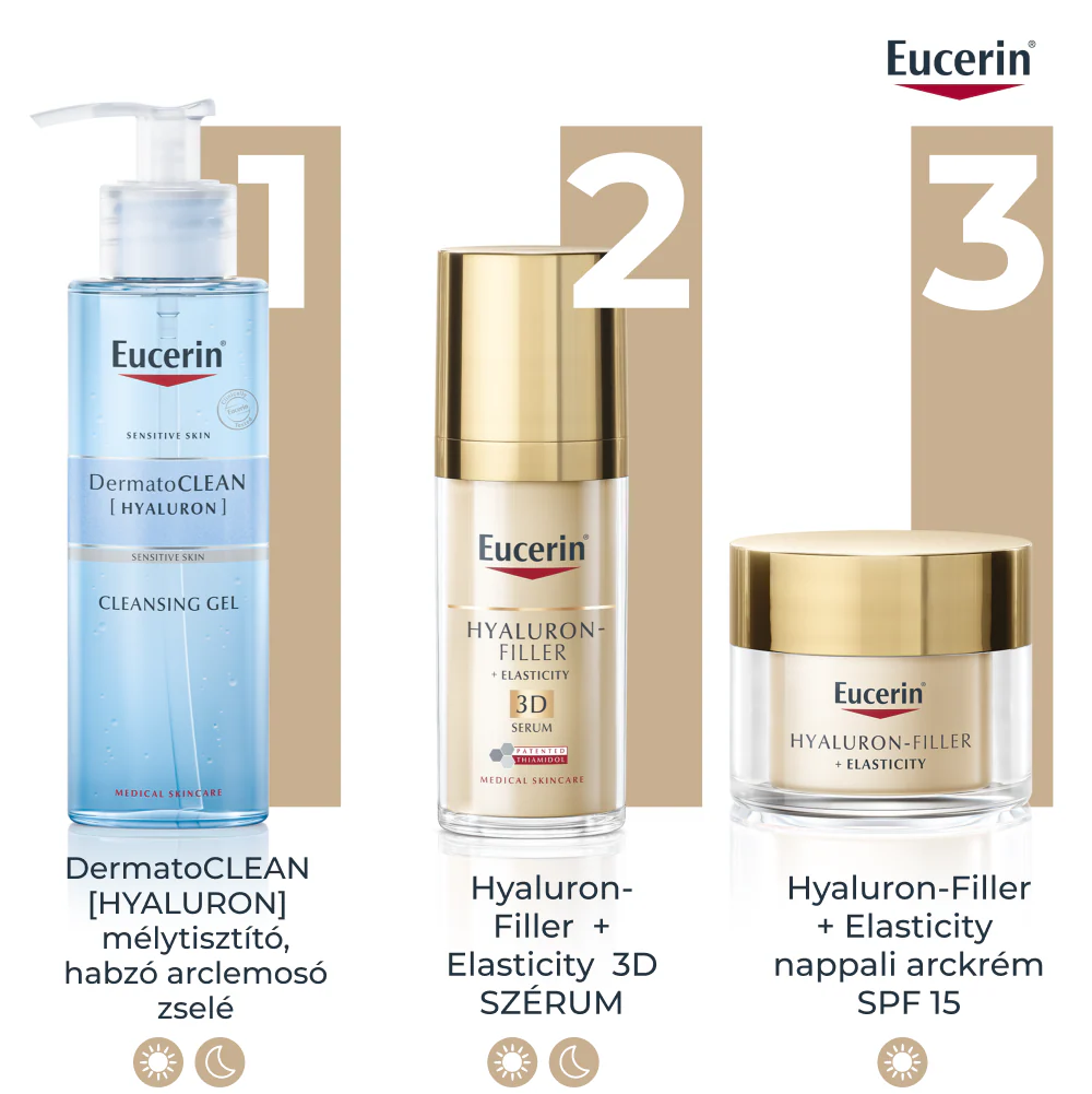 Eucerin Hyaluron-Filler + Elasticity Bőrtömörséget regeneráló nappali krém SPF15 50ml - Image 8
