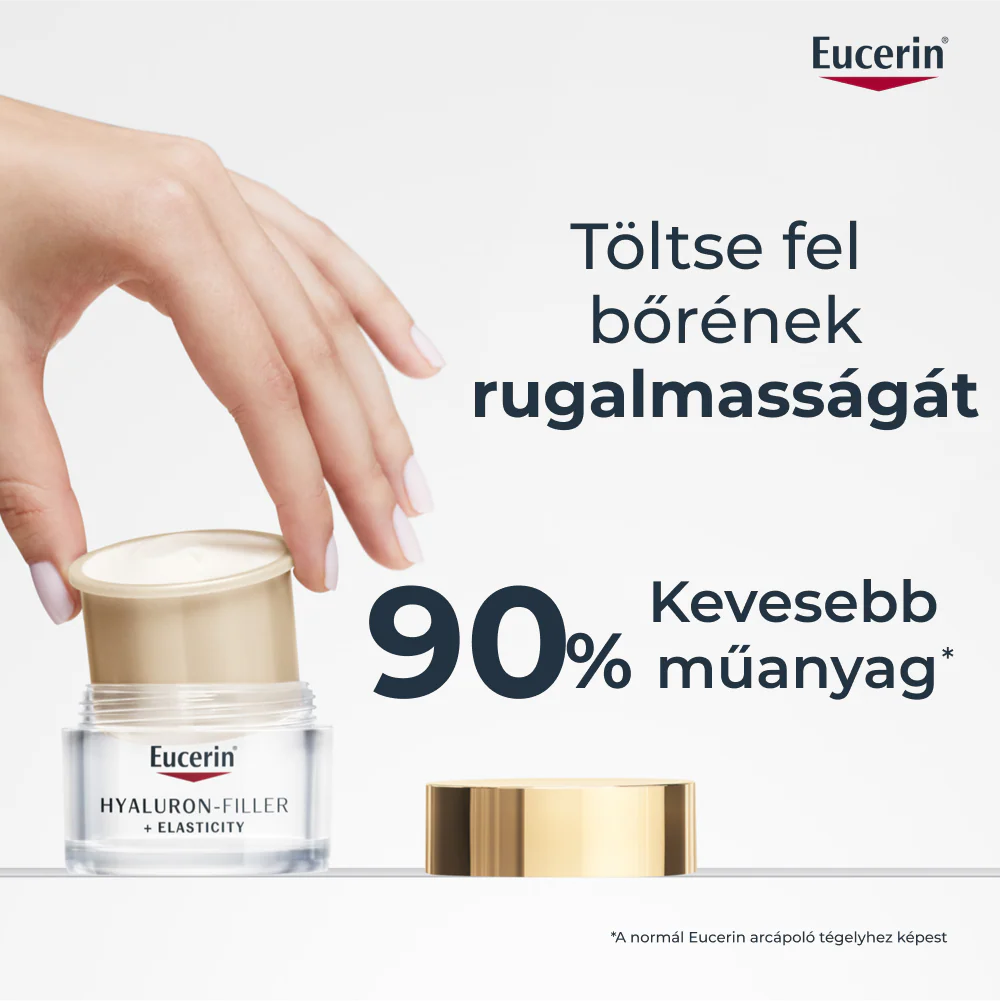Eucerin Hyaluron-Filler + Elasticity Bőrtömörséget regeneráló éjszakai krém öko-utántöltő 50ml - Image 2