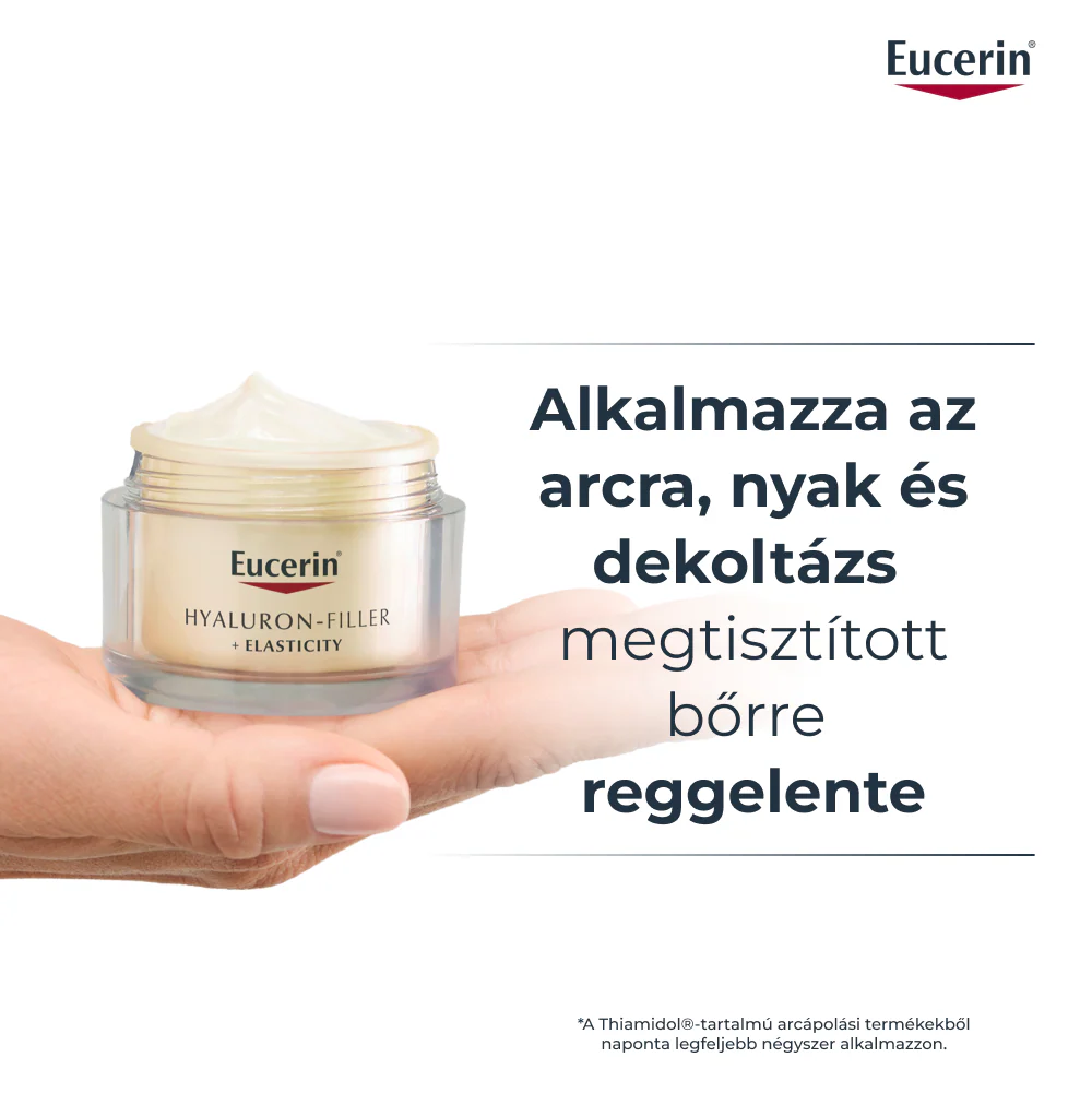 Eucerin Hyaluron-Filler + Elasticity Bőrtömörséget regeneráló nappali arckrém SPF30 öko-utántöltő 50ml - Image 2