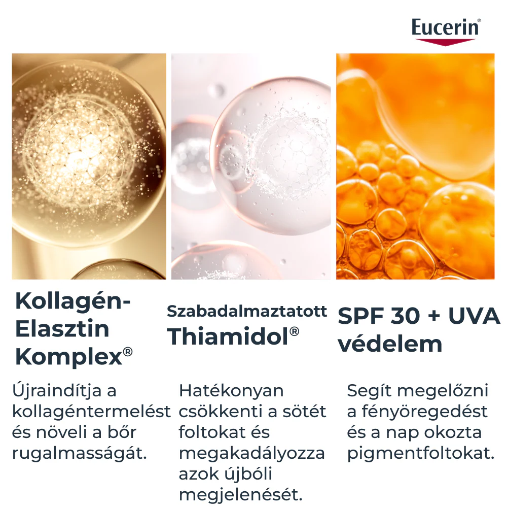 Eucerin Hyaluron-Filler + Elasticity Bőrtömörséget regeneráló nappali arckrém SPF30 öko-utántöltő 50ml - Image 5