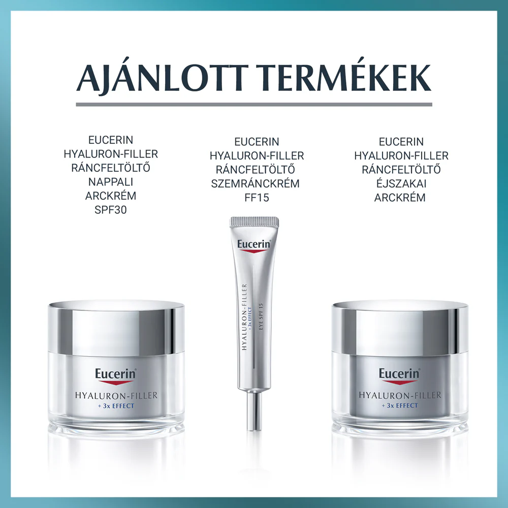 Eucerin Hyaluron-Filler hidratáló, ránctalanító arcápoló koncentrátum 30ml - Image 3