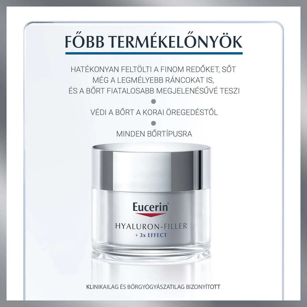 Eucerin Hyaluron-Filler Ráncfeltöltő nappali arckrém SPF30 50ml - Image 4