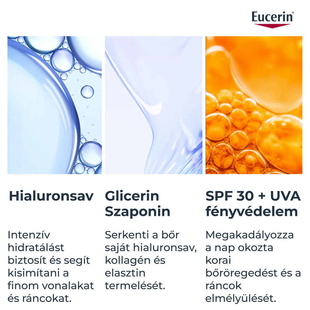Eucerin Hyaluron-Filler Ráncfeltöltő nappali arckrém SPF30 öko-utántöltő 50ml - Image 5