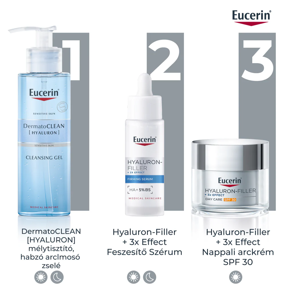 Eucerin Hyaluron-Filler Ráncfeltöltő nappali arckrém SPF30 öko-utántöltő 50ml - Image 8