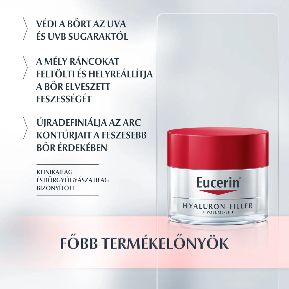 Eucerin Hyaluron-Filler + Volume-Lift Bőrfeszesítő nappali arckrém normál, vegyes bőrre 50ml - Image 3