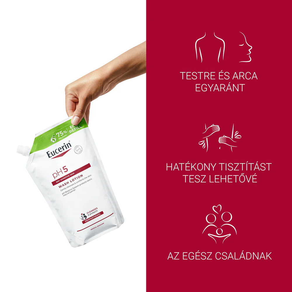 Eucerin pH5 Folyékony mosakodószer öko- utántöltő 750ml - Image 5