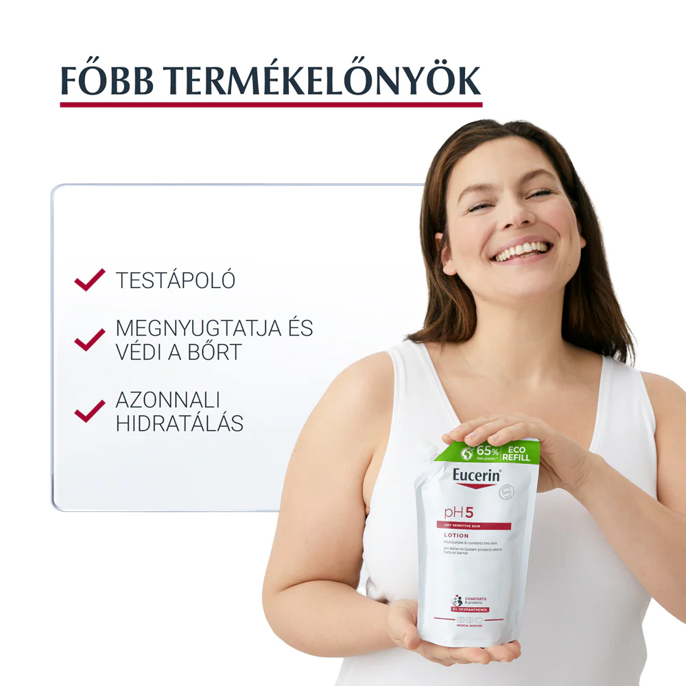 Eucerin pH5 Intenzív testápoló öko- utántöltő 400ml - Image 3