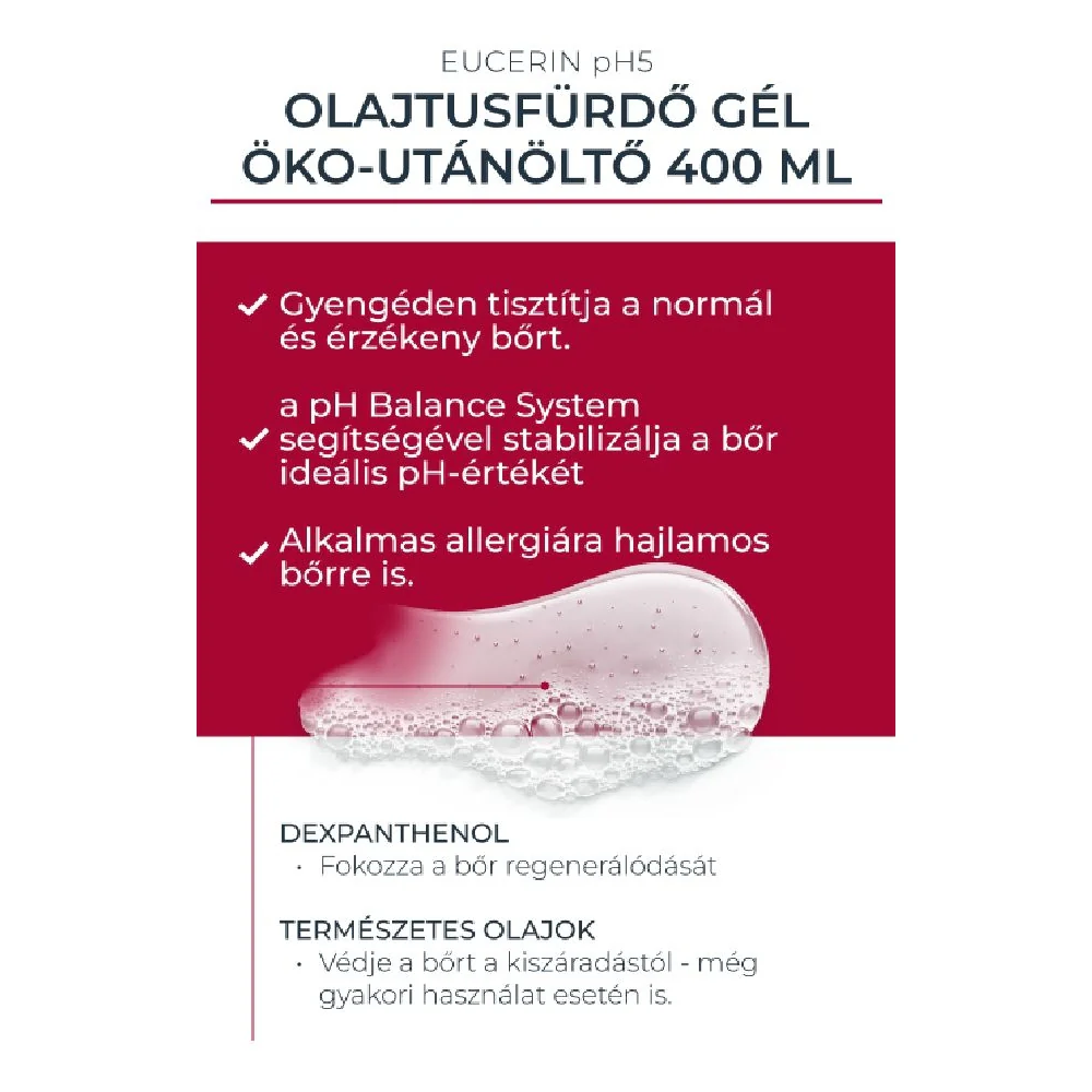 Eucerin pH5 olajtusfürdő gél öko utántöltő 400ml - Image 2