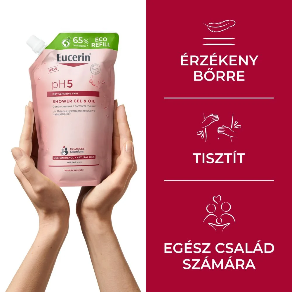 Eucerin pH5 olajtusfürdő gél öko utántöltő 400ml - Image 9