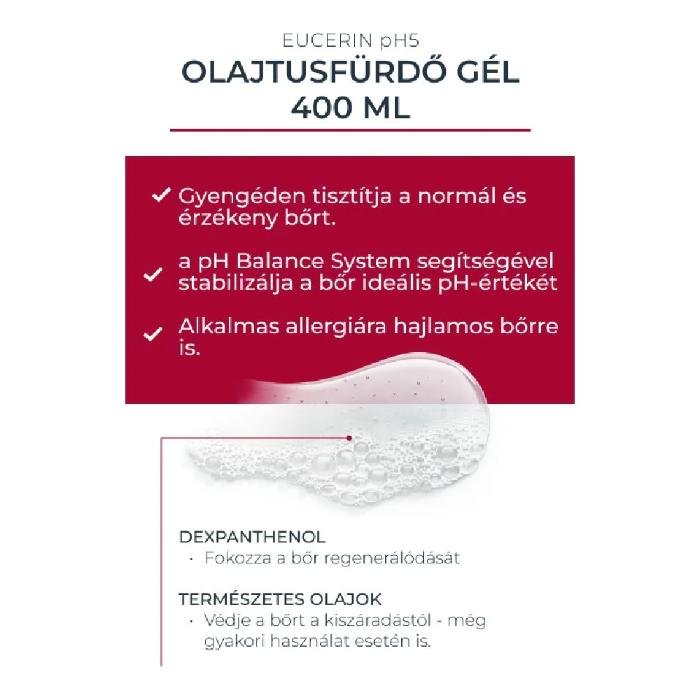 Eucerin pH5 olajtusfürdő gél pumpás 400ml - Image 2