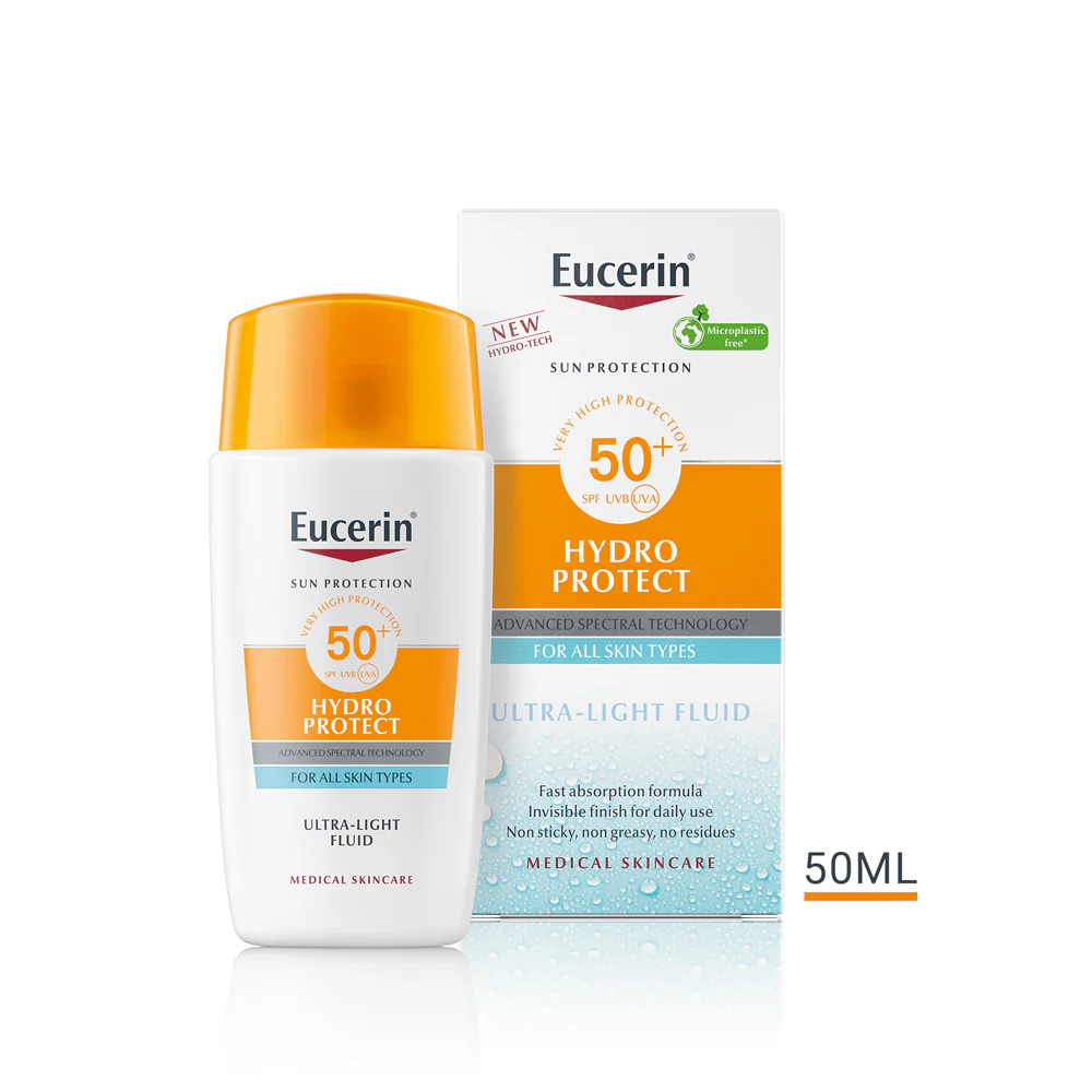 Eucerin Sun Hydro-Protect ultra könnyű napozó fluid arcra SPF50+ 50ml - Image 7