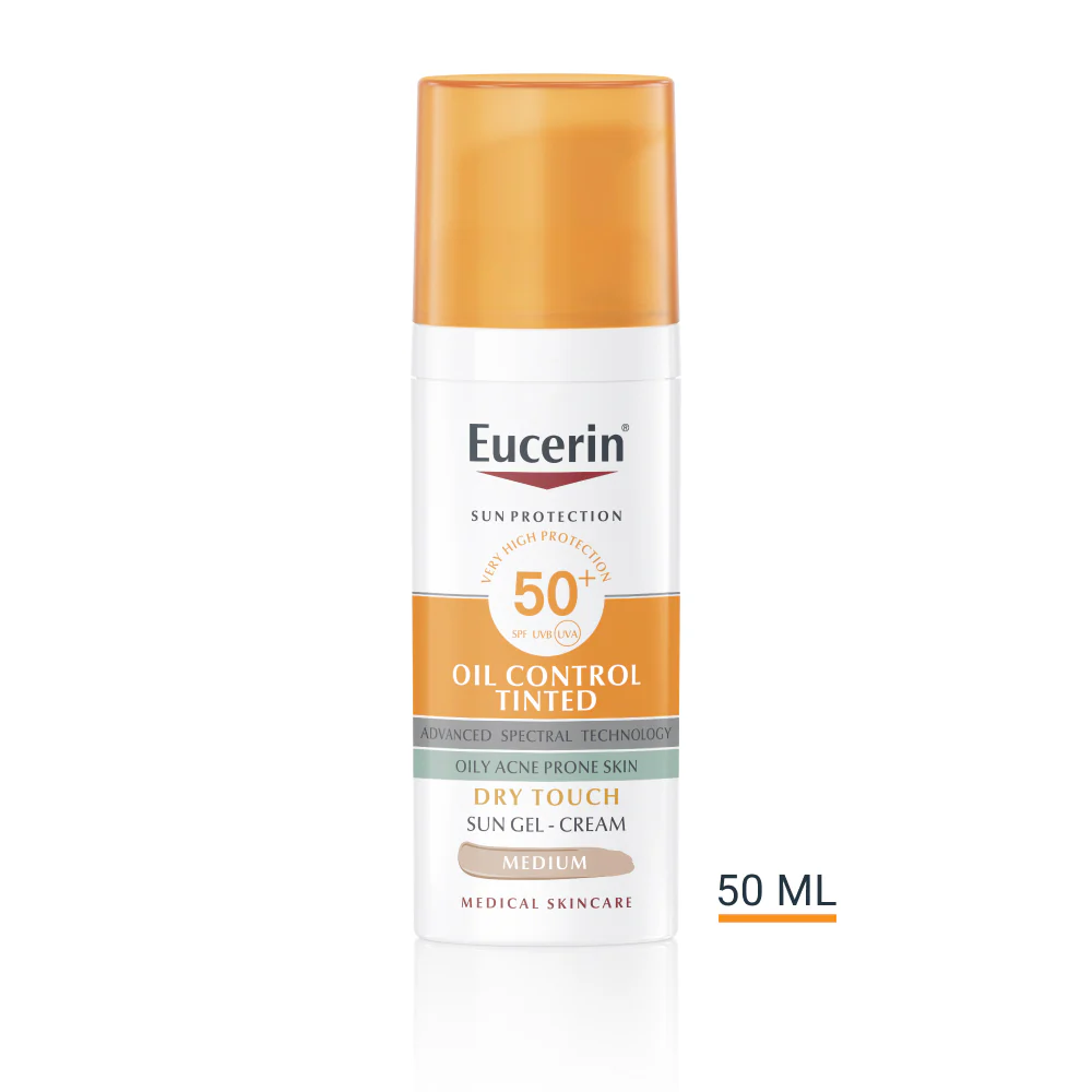 Eucerin Sun Oil Control színezett napozó gél-krém arcra medium SPF50+ 50ml - Image 6