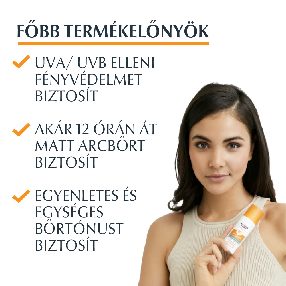 Eucerin Sun Oil Control színezett napozó gél-krém arcra light SPF50+ 50ml - Image 6