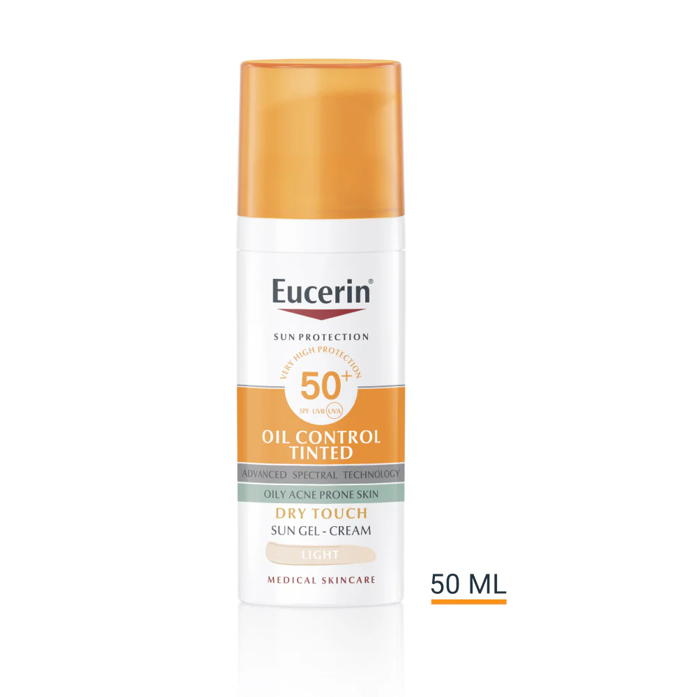 Eucerin Sun Oil Control színezett napozó gél-krém arcra light SPF50+ 50ml - Image 7