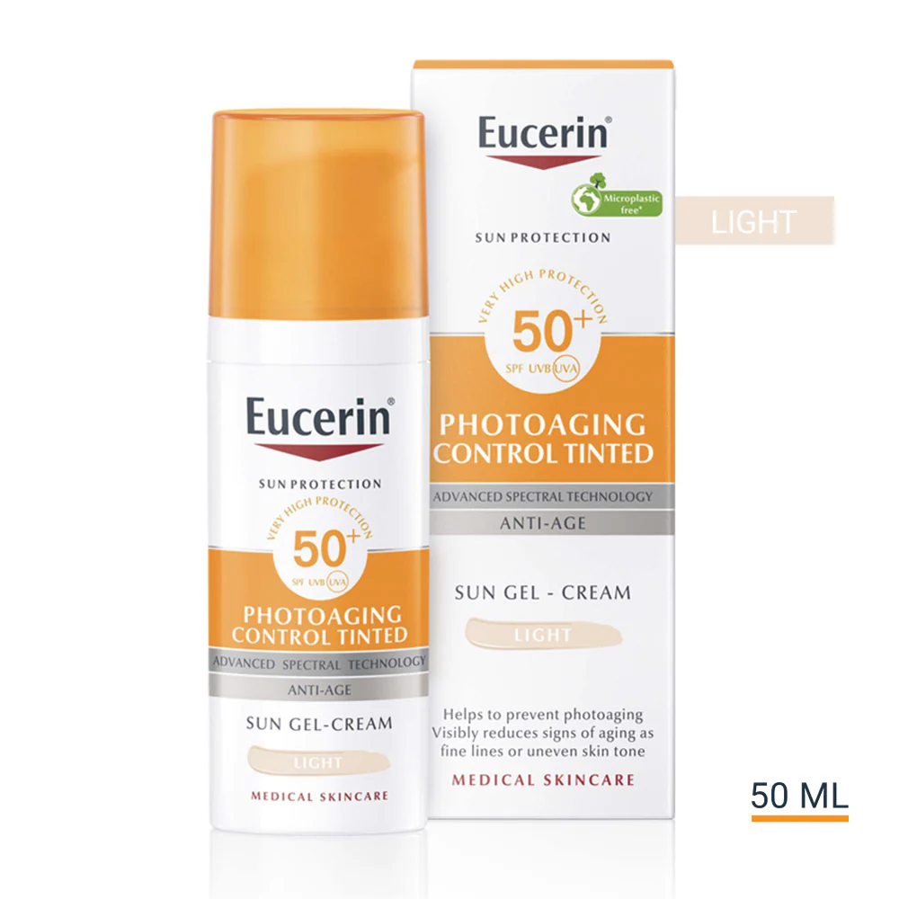 Eucerin Sun Photoaging Control színezett napozókrém arcra light SPF50+ 50ml - Image 5