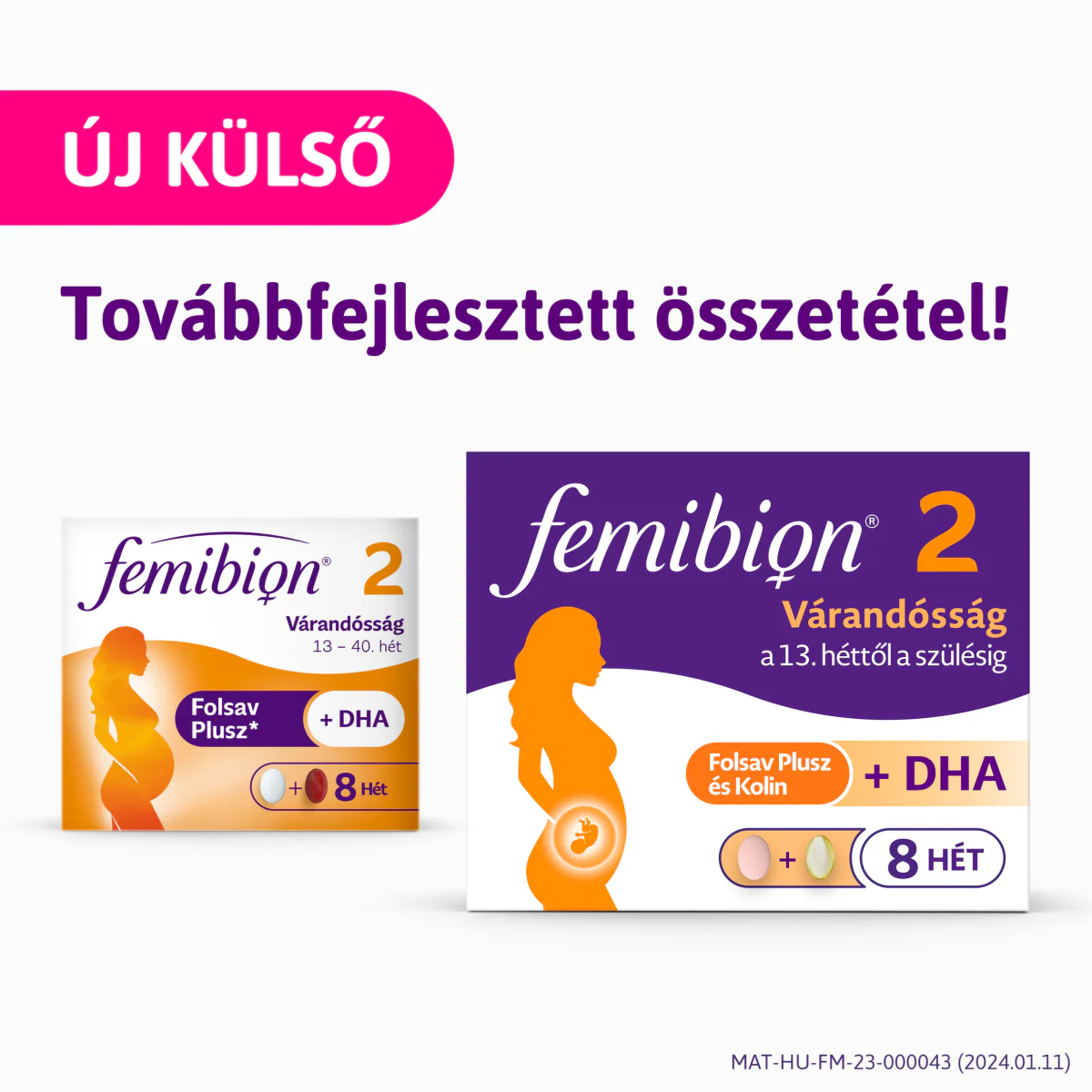 Femibion 2 Várandósság filmtabletta+kapszula (8 heti adag) 56 db+56 db - Image 11