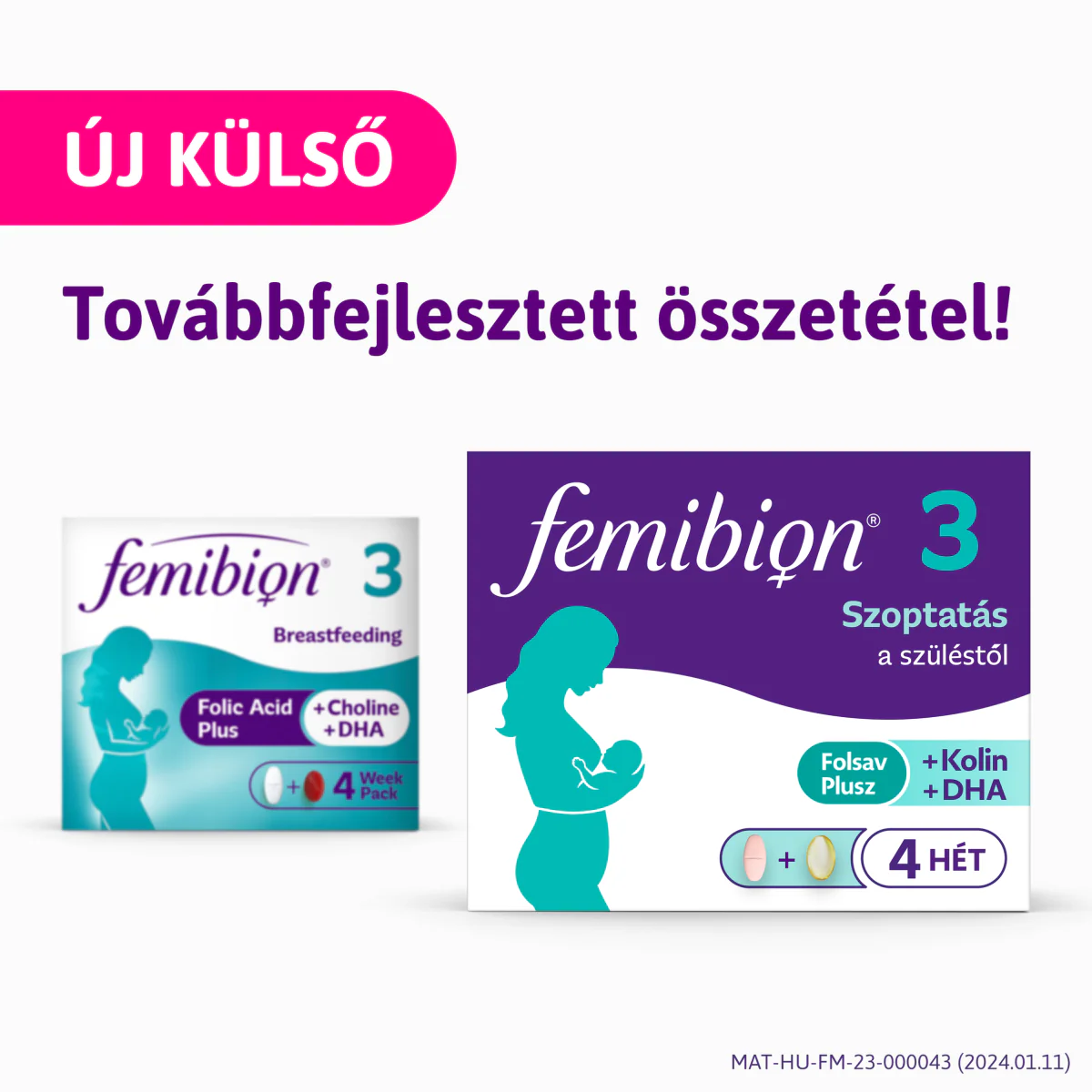 Femibion 3 filmtabletta kapszula (4 heti adag) 28 db+28 db - Image 16