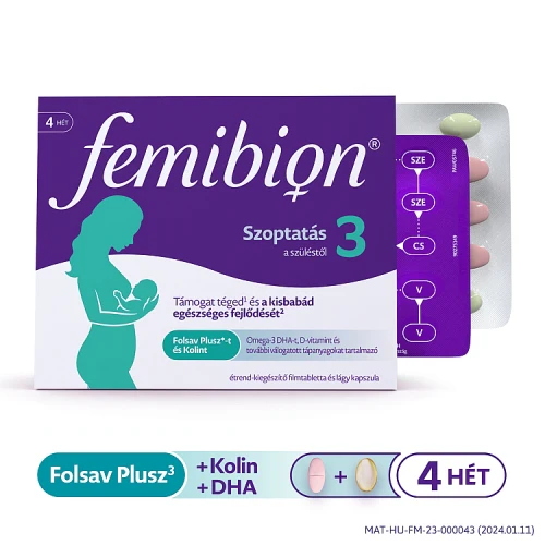 Femibion 3 filmtabletta kapszula (4 heti adag) 28 db+28 db - Image 4