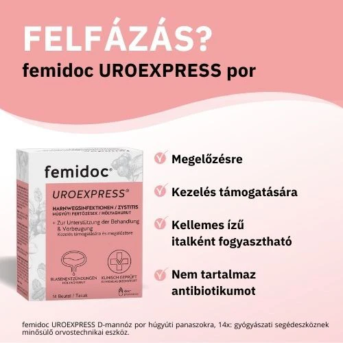 Femidoc Uroexpress D-mannóz por húgyúti panaszokra tasakban 14 db - Image 3