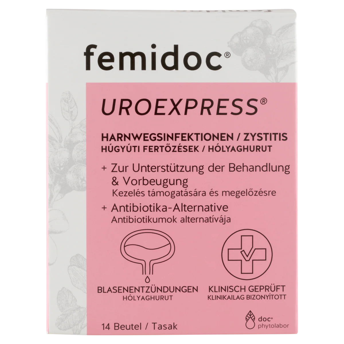 Femidoc Uroexpress D-mannóz por húgyúti panaszokra tasakban 14 db - Image 4