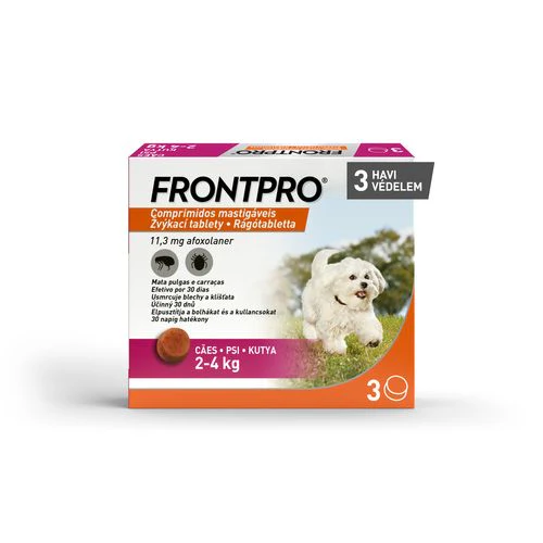 Frontpro 11,3 mg rágótabletta 2-4 kg kutyáknak 3 db