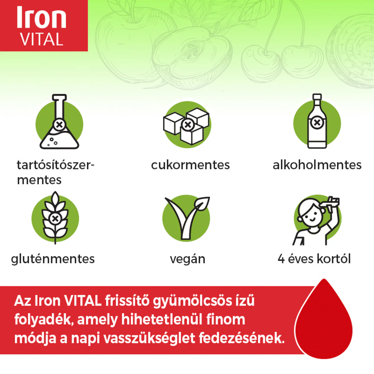 Hübner IronVital vaskészítmény vitaminokkal 250ml - Image 6