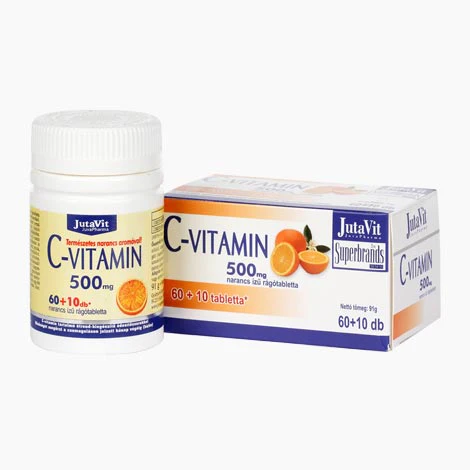 JutaVit C-vitamin 500 mg rágótabletta narancs ízű 60 db+10 db - Image 2