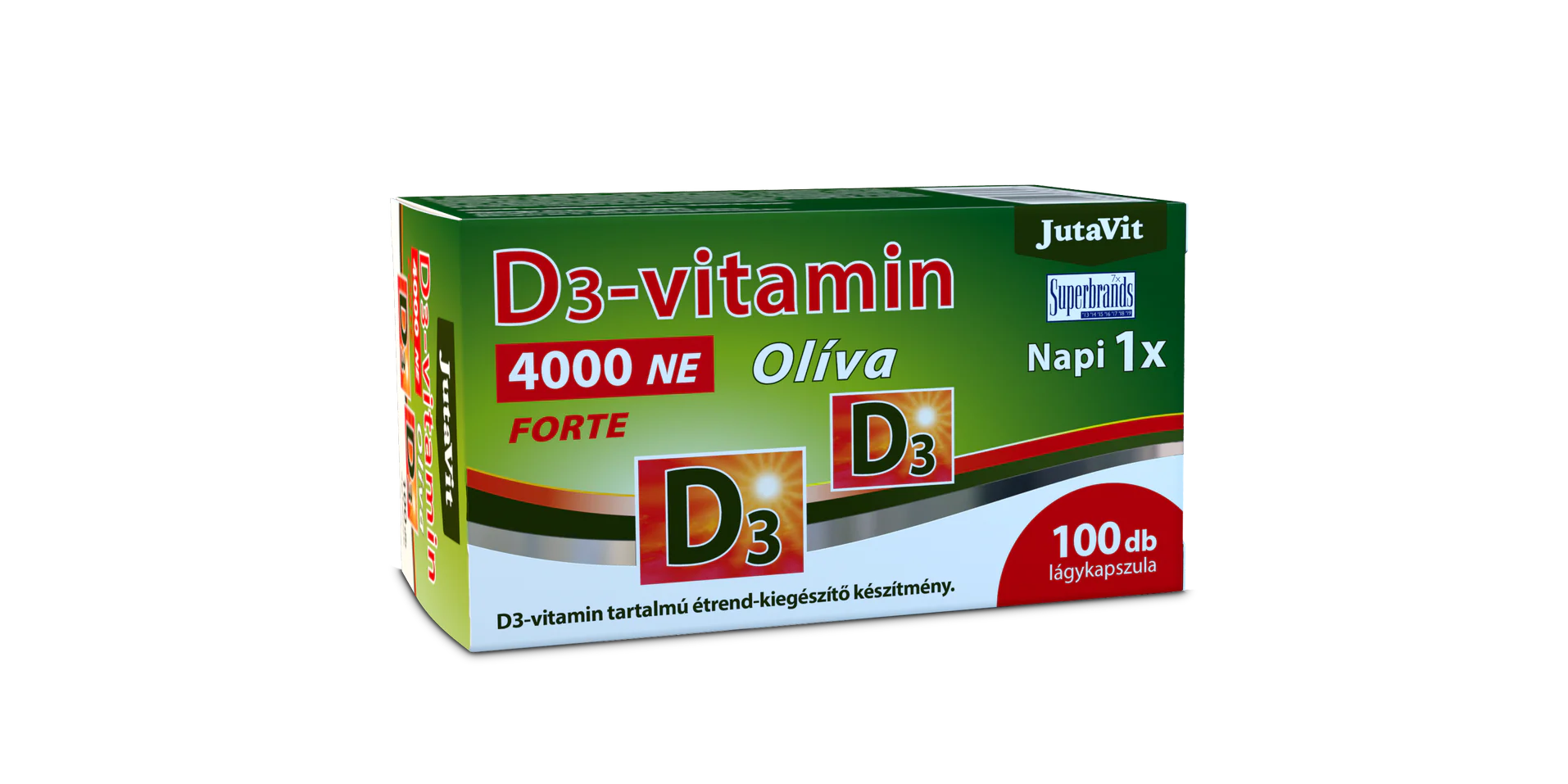 JutaVit D3-vitamin 4000NE Oliva kapszula 100 db