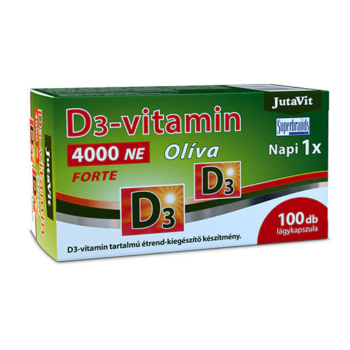 Jutavit D3-vitamin 4000NE Olíva kapszula 100 db