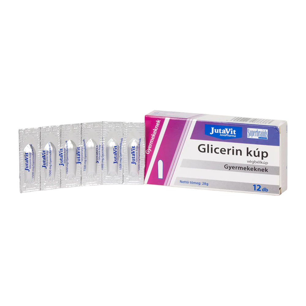 JutaVit Glicerin végbélkúp gyermekeknek 12 db