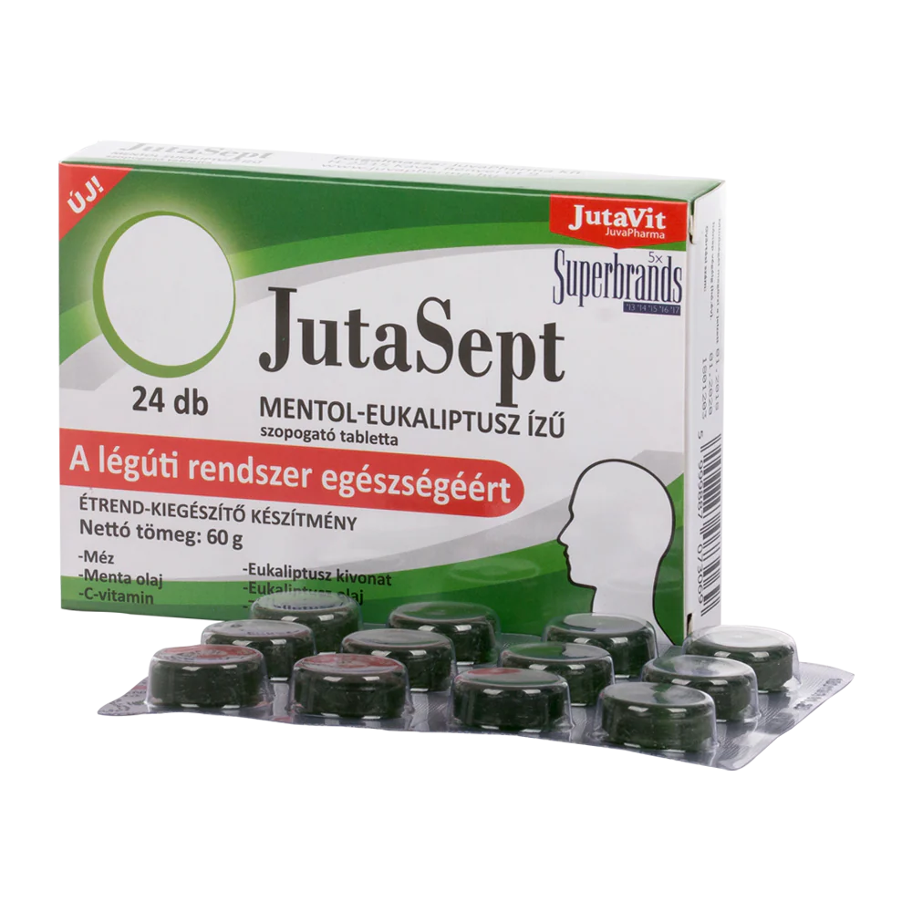 JutaVit Jutasept szopogatĂł tabletta mentol-eukaliptusz ĂzƱ 24 db